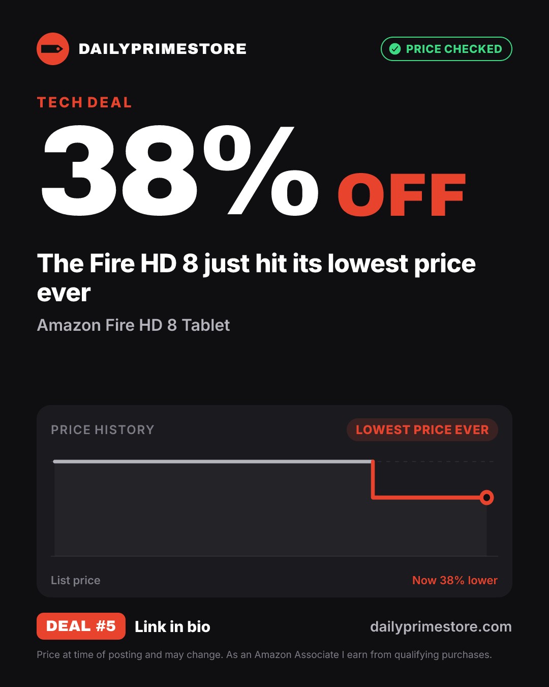 38% off: Amazon Fire HD 8 Tablet